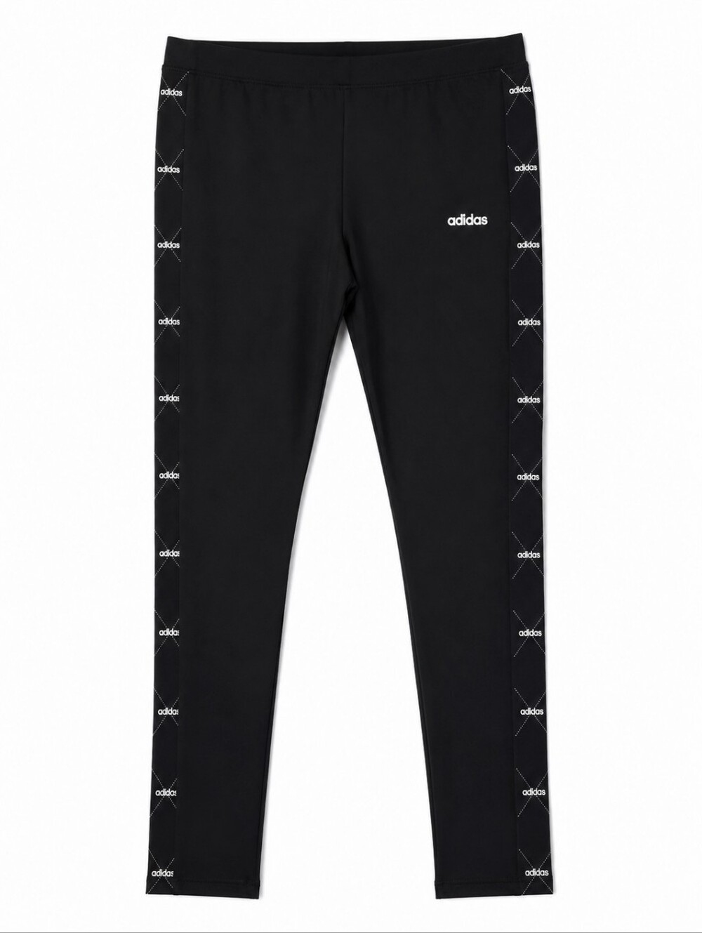 Adidas Women's Black Leggings with Side Logo Pattern Sz XL